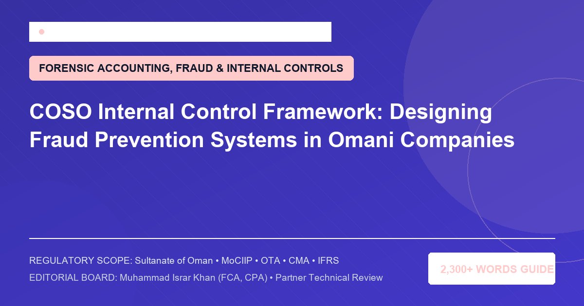 COSO Internal Control Framework: Designing Fraud Prevention Systems in Omani Companies - Muscat Auditing & Accounting Services Oman